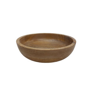 Bol de fruits décoratif unique en bois de forme ronde fini naturel pour la cuisine et les aliments de table et les collations bols de service faits à la main - Product Image 2