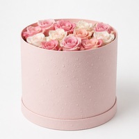Boîte à fleurs ronde imperméable, boîte d'emballage pour roses en carton enduit personnalisé, résistante à l'humidité, pour fleuristes