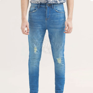 กางเกงยีนส์ขาตรงเอวสูงน้ำหนักเบาดีไซน์สตรีทงานตามสั่งทำจากผ้าฝ้าย100% - Product Image 1