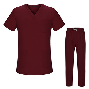 Nouvel arrivage Chemise de travail basique d'été décontractée à manches courtes et col en V pour hommes sur mesure T-shirts d'uniformes médicaux Uniformes hospitaliers - Product Image 5