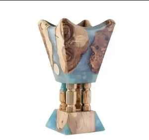 Brûleur d'encens en bois d'acacia époxy, brûleur de bakhoor, écologique, cadeau religieux pour l'Aïd et le Ramadan, vente chaude - Product Image 5