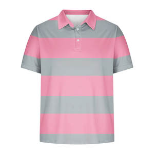 Color sólido de la moda de los hombres para las camisetas del polo Algodón Piqué Casual Tops OEM ODM Disponible Jersey Tela - Product Image 5