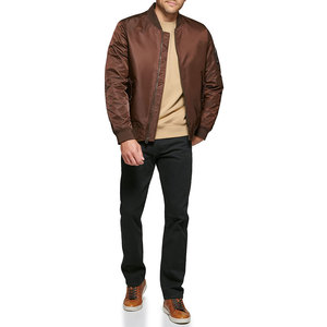 Wholesale Men's Lightweight Nylon Polyester Canvas Bomber <b>Jacket</b> with Custom Logo Waterproof High Street Style for Winter - Product Image 3