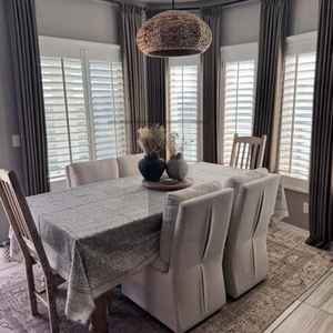 Mantel de algodón con estampado de bloques florales de color topo, decoración de comedor de granja costera Bohemia, cubierta de mesa de boda hecha a mano, regalo para ella - Product Image 3