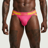 Sous-vêtements athlétiques pour hommes, boxer vibrant, OEM ODM personnalisé, respirant, séchage rapide, taille basse, coupe latérale en maille de nylon, poche 3D