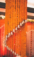 Lustre artificiel de souci Jhumar avec cloches pour décoration de plafond mariage Diwali Mandir fête décor à la maison guirlande porche balcon