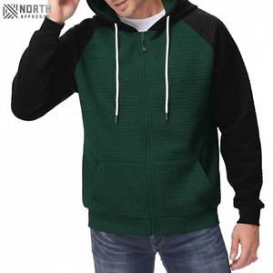 Sudadera con capucha de algodón 100% de alta calidad para hombre, ropa de calle de lana transpirable, jersey para invierno, logotipo bordado personalizado, venta al por mayor en blanco - Product Image 1