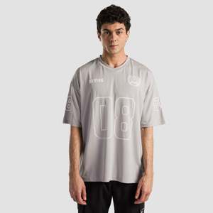 Maillot de sport 08 (gris) 100 % polyester respirant et ajusté, tissu tricoté de 200 grammes, long avec motif logo imprimé - Product Image 3
