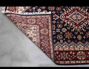 9x12 bleu Oushak tapis moderne noué à la main style turc coloré avec personnalisation de motif abstrait disponible - Product Image 4