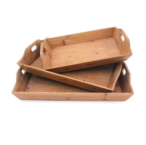 Plateaux de service modernes en bois pour petit déjeuner avec 2 plateaux de service de vaisselle Meilleure qualité Meilleure vente par décor impex - Product Image 4