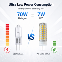 Ampoule LED G4 en céramique de haute qualité à 360 degrés, 7W, AC220-240V, à économie d'énergie, pour éclairage mural et luminaire suspendu à domicile