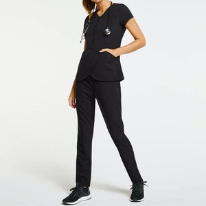 Haute qualité respirant tricoté mode femmes soins infirmiers gommage ensembles pantalon droit grands uniformes d'hôpital mignon Sexy - Product Image 4