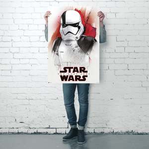 Póster moderno de Stormtrooper en acuarela de Star Wars Episodio 8, estilo de diseño abstracto - Product Image 5