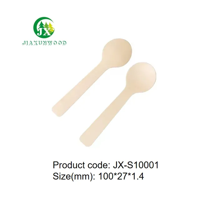 wholesale eco friendly individually wrapped 10 cm disposable nice commercial wooden spoons