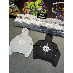 Sudadera con Capucha de Invierno para Hombre, con Cierre Completo, Transpirable, de Secado Rápido, Diseño Desgastado, 100% Algodón, Alta Calidad, Estilo Urbano - Product Image 3