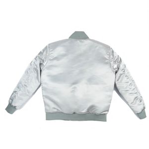 Alias giacca Bomber Varsity Star argento personalizzato abbigliamento di confraternita all'ingrosso giacche di lana alla rinfusa manica di pelle Divine Nine HBCU - Product Image 2
