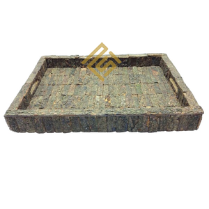 Bandeja decorativa de madera de Arte Moderno de alta calidad celebración festiva decoración del hogar regalo Venta caliente para hoteles durante la temporada de vacaciones - Product Image 3