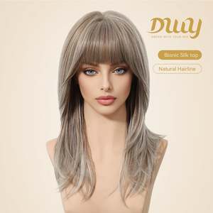 วิกผมสังเคราะห์ Solana C-DWY ยาว 20 นิ้ว สีน้ำตาลอ่อน แบบไม่ต้องใช้กาว  วิกผมใยไหมไบโอนิค เทคโนโลยีใหม่ วิกผมสังเคราะห์รุ่นใหม่ - Product Image 2