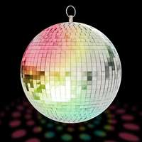 Boule disco de Noël en verre argenté de luxe avec impression UV et miroir rotatif motorisé pour soirées disco