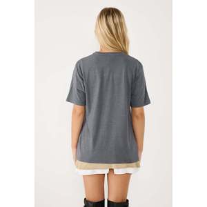 T-shirt décontracté 100% coton avec col rond, coupe classique, manches longues - Product Image 5