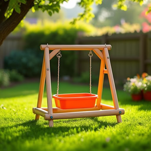 Outdoor Toy Hay Rack with <b>Fences</b> and Trough - Product Image 3