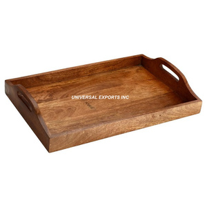 Plateau de service en bois de table forme rectangulaire plateau à chocolat design taille personnalisée nouveau plateau à chocolat en bois - Product Image 2