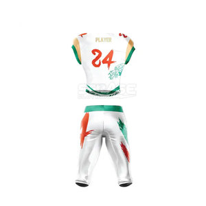 Uniforme de football américain sur mesure de haute qualité, respirant, grande taille, manches courtes, en tissu 100% polyester, nouveau style - Product Image 2