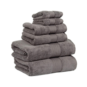 Serviettes de bain d'hôtel en coton 100% de haute qualité, couleur personnalisée, serviettes en stock - Product Image 1