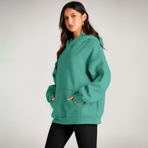 Nardon ropa al por mayor personalizado flor bordada invierno sudaderas con capucha de gran tamaño pulóver sudaderas 100% algodón transpirable mujeres - Product Image 3