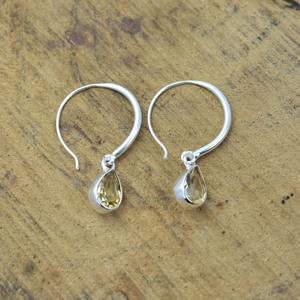 925 argent Sterling Boho Style boucles d'oreilles pour femmes classique Citrine pierres précieuses bijoux faits à la main pour cadeau de fête - Product Image 2