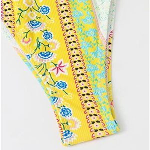 ชุดบิกินี่ชุดชายหาดพิมพ์ลายคอทรงลูกเรือแบบสีทึบชุดชายหาดพิมพ์ลาย - Product Image 5