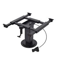 Système de table de camping-car pneumatique pivotant et coulissant à 4 voies-Colonne de levage de qualité industrielle avec base rotative à 360 ° pour camping-cars de luxe