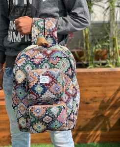 Nouveau design sacs pour ordinateur portable en chanvre sacs à dos durables nouveauté jute avec coton unisexe multi-usages sacs à dos de voyage - Product Image 4