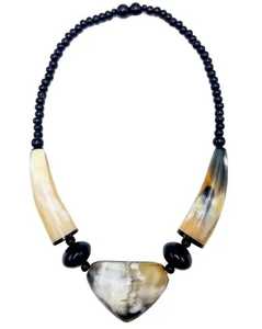 Collar de diseño de cuerno colorido al por mayor con colgante de perla de moda declaración religiosa para mujeres buen precio regalo de aniversario - Product Image 1