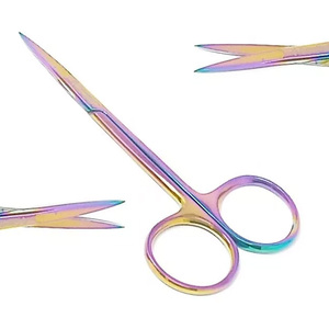 Micro ciseaux à iris de qualité supérieure droite 4.5 "arc-en-ciel/instrument chirurgical multicolore - Product Image 1