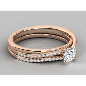 Bague solitaire en or 14 carats pour femmes avec diamant de laboratoire - Product Image 1