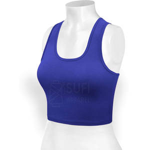 Fashion Casual <b>Women's</b> <b>Knitted</b> Short Crop <b>Tank</b> <b>Top</b> Breathable Front Gym Yoga Fitness Summer Wear Customizable Polyester Spandex - Product Image 4