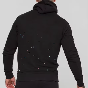 Pull d'hiver streetwear en gros, impression de logo personnalisée, tissu polaire, impression DTF, coloré, 100% coton, écologique, rapide - Product Image 3