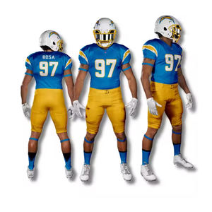 ชุดเครื่องแบบฟุตบอลอเมริกันแบบพรีเมี่ยมชุดเสื้อและกางเกงชุดกีฬาระบายอากาศแห้งเร็วสำหรับเกมการฝึกซ้อมและสโมสร - Product Image 1