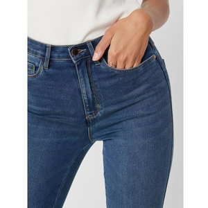 Razers Impex Nuevos Jeans Deportivos de Cintura Alta para Mujer, Transpirables, de Pierna Recta, con Bolsillos, 100% Algodón Tejido - Product Image 2