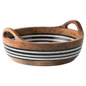 Cuenco para servir de madera de acacia natural sólido respetuoso con el medio ambiente personalizado para sopa, arroz o uso en fiestas - Product Image 5