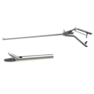 Portaagujas laparoscópico médico reutilizable con mango de alto agarre para sutura laparoscópica - Product Image 1