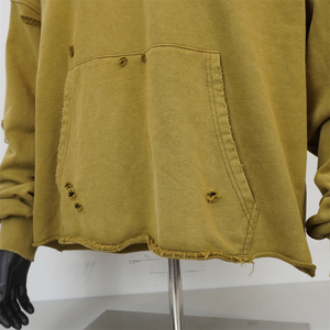 Sweat à capuche surdimensionné décontracté pour hommes en coton 100% de qualité supérieure - Product Image 3