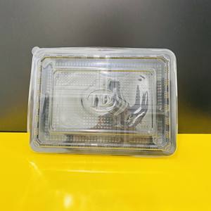 Newest style 2026 Factory Low price 4 compartments disposable <b>Plastic</b> <b>food</b> <b>container</b> with lid black color takeaway lunch box - Product Image 2