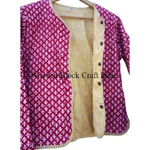 เสื้อแจ็คเก็ตแฟชั่นผู้หญิงลายดอกไม้ ผ้าควิลท์ เป็นมิตรกับสิ่งแวดล้อม ระบายอากาศได้ดี เนื้อผ้านุ่ม แห้งเร็ว เหมาะสำหรับงานทางการและงานปาร์ตี้ ผ้าฝ้าย สำหรับฤดูหนาวและฤดูใบไม้ร่วง - Product Image 5