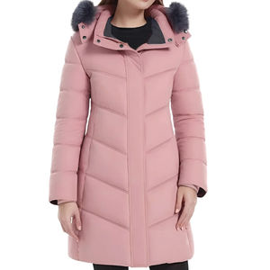 Parka d'hiver pour femme, à capuche, manches longues, fermeture éclair, décontractée, couleur unie, chaude, écologique, respirante - Product Image 3