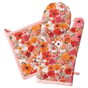 1pair Customized Potholder Mitten Set 100% Organic Cotton Non-slip Cooking Baking GOTS Certificate Home Cheap & Best <b>Pot</b> <b>Holders</b> - Product Image 2