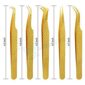 Pinzas de cejas inclinadas profesionales de acero inoxidable para depilación de cejas Diseño recubierto - Product Image 5