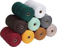Offre Spéciale Anti-boulochage doux 3mm/100m macramé cordon coton corde pour écharpes oreillers vêtements Shaggy poupées