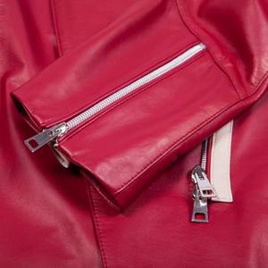 Veste en cuir végétalien surdimensionnée avec manches bouffantes et fermeture à glissière en métal Veste imprimée tissée à la mode pour l'approvisionnement B2B 2026 - Product Image 4